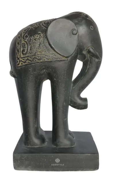 Product image 5 of the product “Majestic Elephant Sculpture, 60 cm Height, Cast Stone, Antique Finish Colour ”